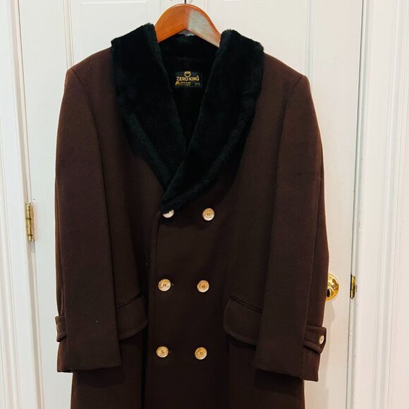 Vintage Zero King - Double Breast Wool Coat Size Large 42 L - Picture 13 of 16